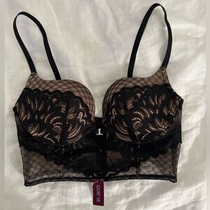 Adore Me Push-up Bustier Bra Top NWT